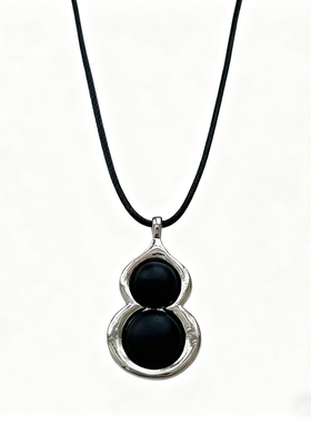 黑檀木葫芦项链高级感时尚大气