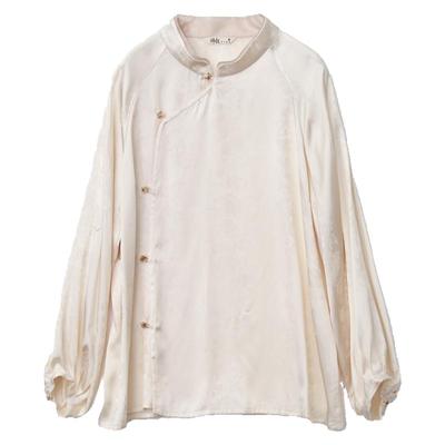 棉叙宽松中式文艺长袖衬衫