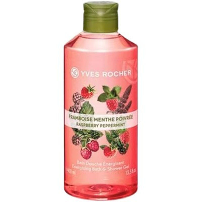 德国YvesRocher伊夫黎雪椰子树莓味全身嫩白沐浴露泡泡丰富400ml