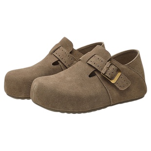 星期六全真皮版勃肯鞋女2025秋冬加绒棉鞋厚底全包博肯女单鞋2PC2