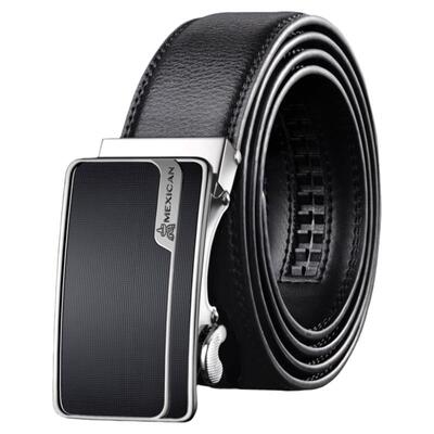 稻草人韩版简约自动扣真皮腰带