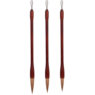 相爵湖笔狼毫毛笔套装大中小号三支盒装成人练字狼羊兼毫毛笔初学者入门楷书行书中楷毛笔学生书法套装大楷