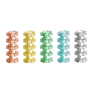 5孔活页笔记本活页夹扣环圈透明书圈diy线圈环装订夹条打孔环扣圈