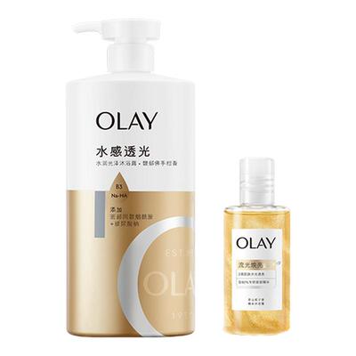【百亿补贴】OLAY水润光泽沐浴露男女士洗澡香氛沐浴乳液佛手柑香