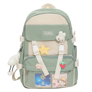 高颜值高中初中生女书包小学生三到六年级大容量女背包痛包双肩包