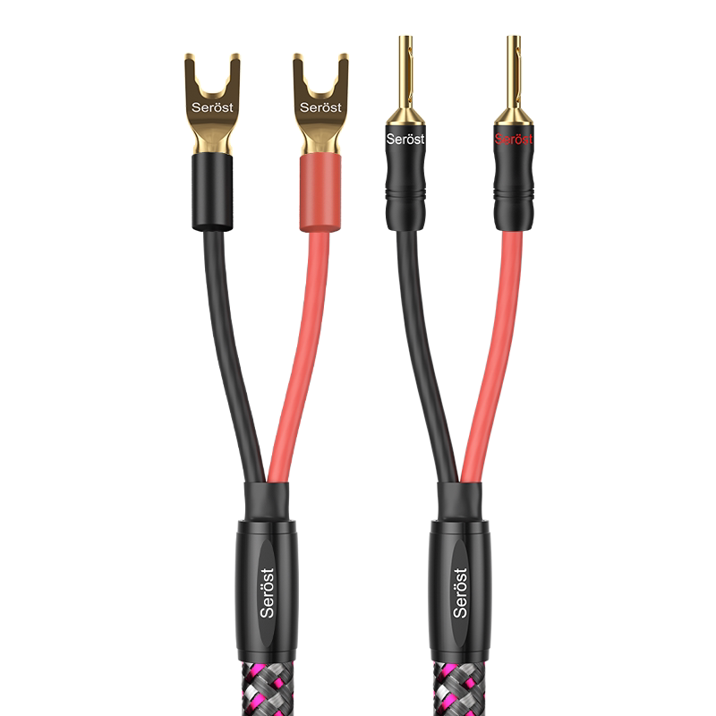 Serost台湾HiFi发烧级6平方6N单晶铜功放后级音频音响音箱喇叭线