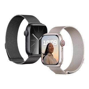 【经典款】适用于applewatchS10米兰尼斯表带苹果手表S10不锈钢表带iwatch9/8/7/6/5/4/3/se金属编织磁吸表带