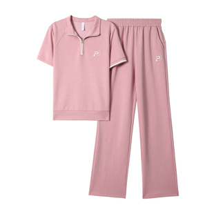 运动套装女2026新款夏装时尚洋气减龄气质休闲服立领跑步服两件套