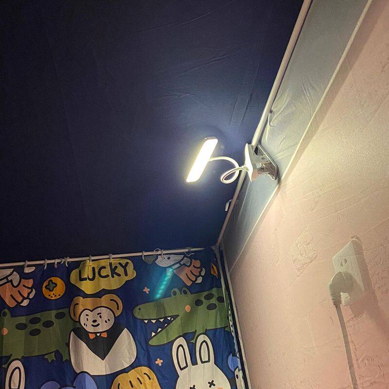 大学宿舍上铺灯神器床帘悬挂床头护眼夹子小夜灯充电led阅读台灯