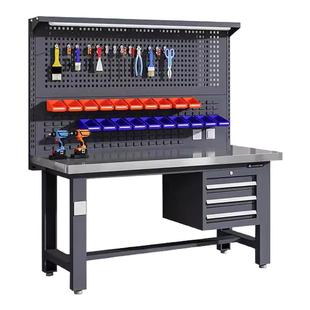 中腾信不锈钢工作台工厂流水线操作台车间维修台检验桌重型钳工台