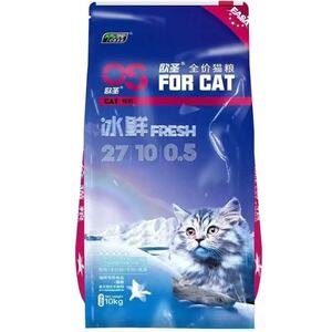 欧圣鱼肉味猫粮20斤亮毛营养粮
