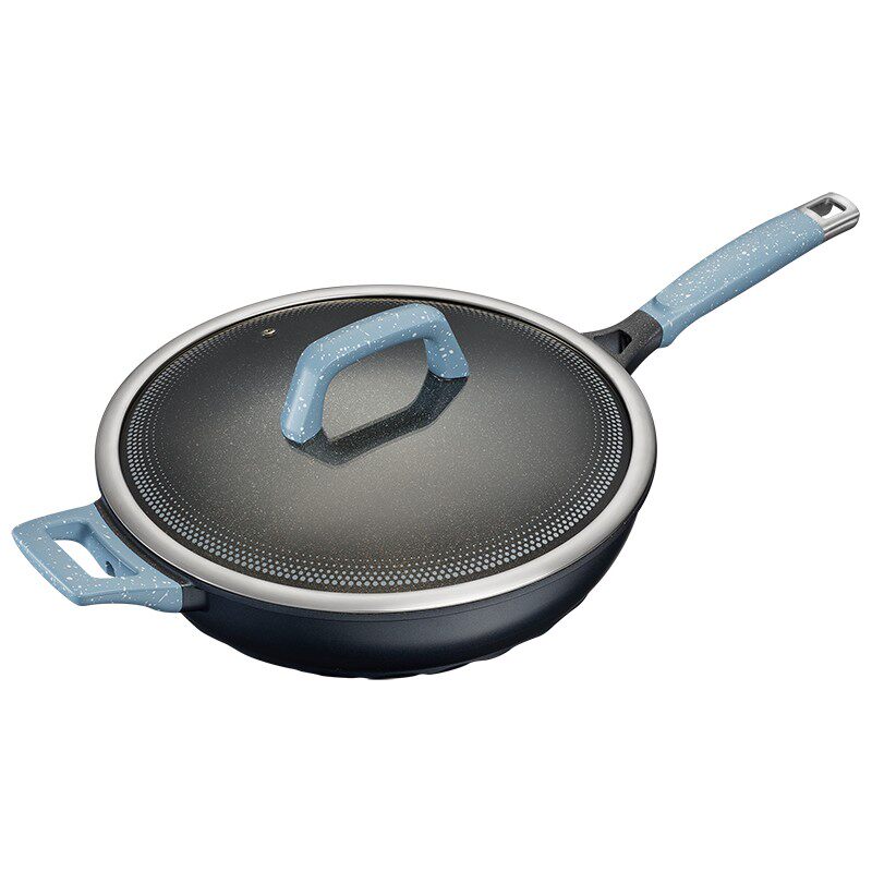 爱仕达金刚旋风CL30F1Q魔法石炒锅麦饭石钛不粘锅炒锅家用炒菜锅