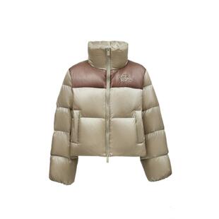 绫致ONLY2024冬季新款90白鸭绒保暖宽松立领短款羽绒服女时尚