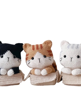 新手玩偶材料包674猫钩针材料包