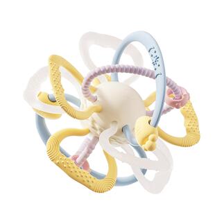 曼龙曼哈顿手抓球婴儿硅胶可咬0到一岁宝宝玩具抓握口欲期磨牙胶