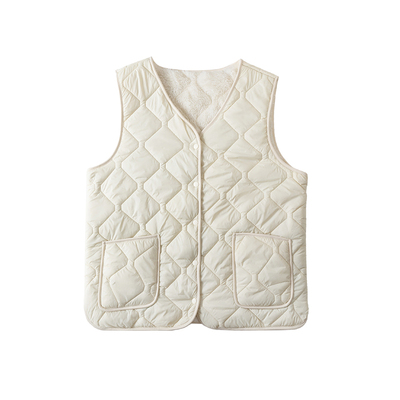 羊毛保暖马甲女秋冬季加绒加厚