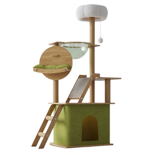 猫爬架猫窝猫树一体猫抓柱跳台猫咪别墅太空舱小户型猫抓板猫玩具