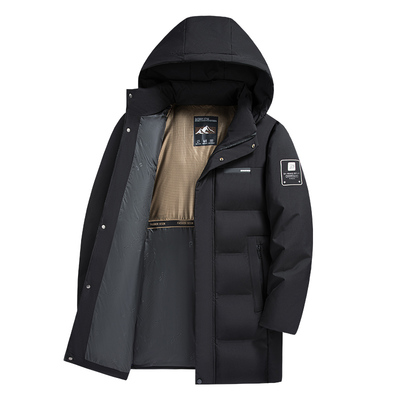 罗蒙棉服连帽中长款棉衣棉服外套