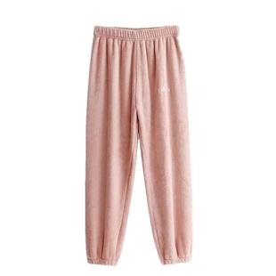 加绒暖暖裤女冬季保暖珊瑚绒休闲宽松睡裤居家外穿懒人裤束口女裤