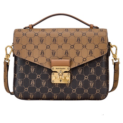 暇步士女包潮流老花手提斜挎包