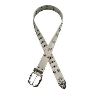 afaa高级亮面白质感朋克腰带铆钉款小众设计感皮带走秀款穿搭配饰