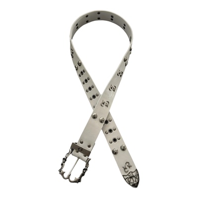 afaa高级亮面白质感朋克腰带铆钉款小众设计感皮带走秀款穿搭配饰