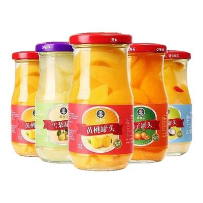 黄桃罐头整箱批发新鲜水果罐头橘子什锦雪梨开罐即食休闲零食