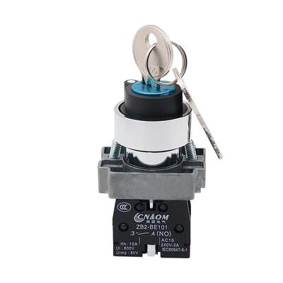 XB2-BG21C 二档钥匙选择开关BG25/33旋钮开关按钮ZB2-BE101C银点