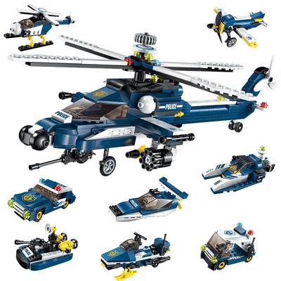 益智多合一变形战车金刚6-14积木