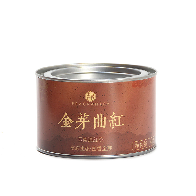 馥香记︱金芽曲红云南滇红茶蜜香特级一芽一叶凤庆金丝散装40g/罐