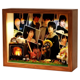王橹杰明星周边相框礼物摆台桌面应援摆件照片收纳盒小夜灯生日