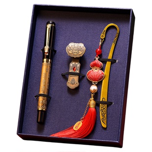 新年创意宋锦书签礼盒套装高档精致古典中国风大学博物馆苏州北京故宫非遗文创产品纪念品商务礼品定制刻字