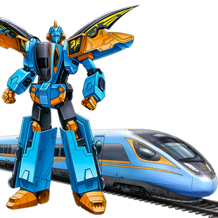 正版列车超人复兴号CR300BF寒星变形机器人儿童玩具高铁火车金刚