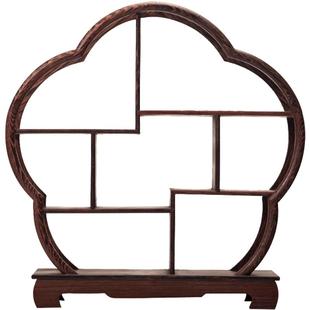 容山堂颐阁实木茶杯架茶具架收纳架小博古架子鸡翅木茶具配件家用