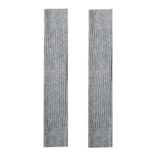 purpleguys灰色针织小腿套女秋冬保暖日系y2k辣妹踩脚jk堆堆袜套