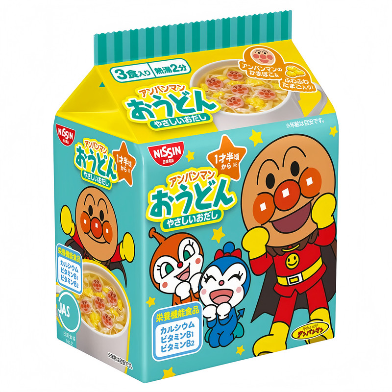日本进口清面包超人泡面宝宝面条