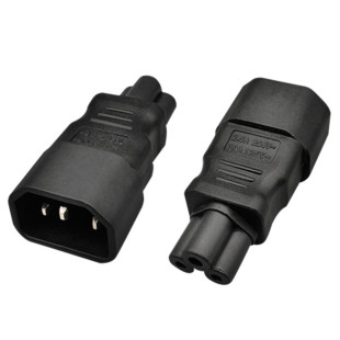 适用惠普联想戴尔笔记本电源适配器充电器插头品字公转梅花转接头