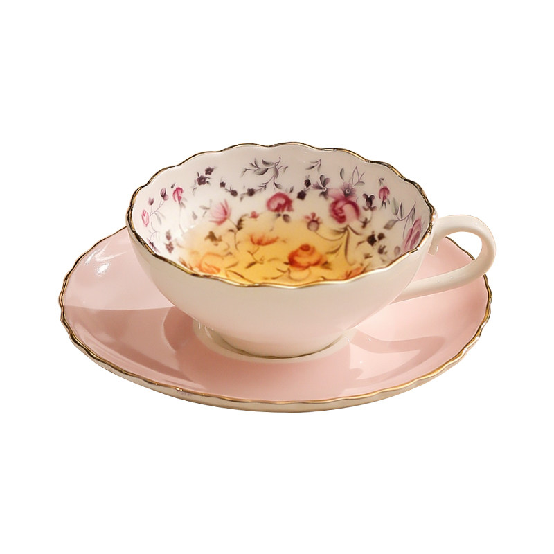 ZESEN|欧式咖啡杯套装家用陶瓷杯子英式茶具花茶杯下午茶杯子带勺