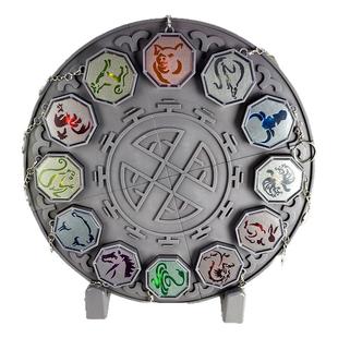 成龙历险记十二生肖马符咒石触摸发光玩具钥匙扣挂件12纪念款全套