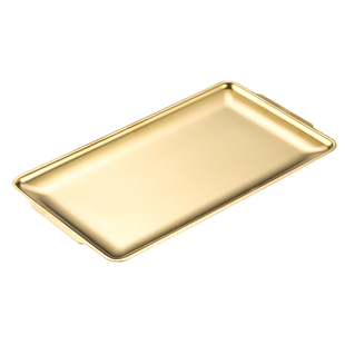 韩式304不锈钢长方形烧烤烤肉盘牛肉火锅平底浅盘子方盘托盘餐具