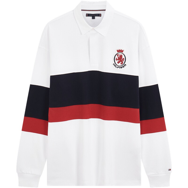 Tommy男装纯棉拼色宽松POLO卫衣