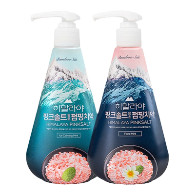 lg竹盐按压式牙膏瓶装大容量