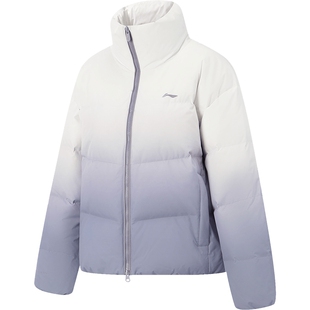 李宁火锅羽绒服丨女冬季官方新款鸭绒上衣短款保暖衣服立领外套