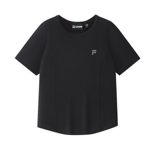 FILA FUSION斐乐潮牌女子针织短袖衫2026夏季新款休闲简约紧身T恤