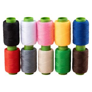 家用缝纫机专用小卷线402缝纫线白黑线缝衣线缝补衣服线手缝线团