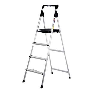 稳耐家用人字梯四步铝合金梯子1.5米折叠登高梯四步踏板室内AJ4-1
