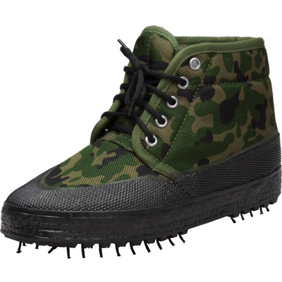 加绒高帮冬季工地耐磨迷彩劳动鞋