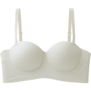 穿出圆圆胸外扩型内衣女小胸聚拢显大胸罩无痕半杯无肩带防滑文胸