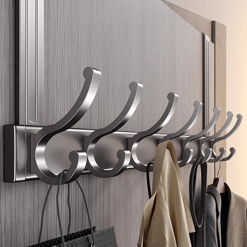 门后挂钩排钩衣服免打孔门上卧室房门背式收纳浴室衣帽钩挂衣架子