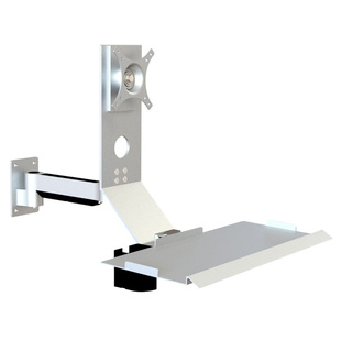 电脑显示器壁挂支架自动化医疗设备屏幕挂架旋转带可折叠键盘托架